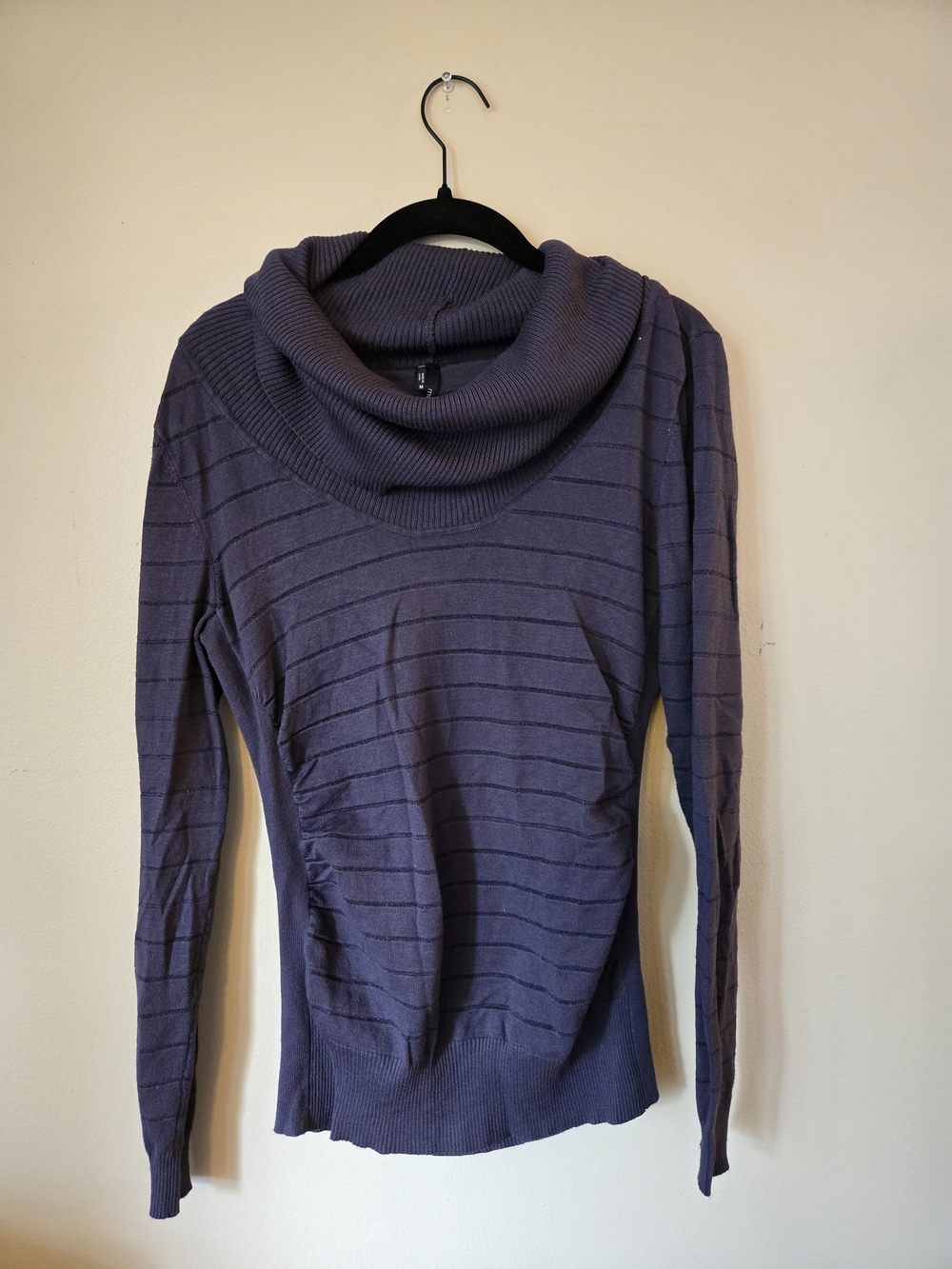 Maurices Ribbed Cowl Neck Sweater - Navy